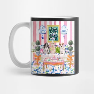 Dogs in preppy interior Mug